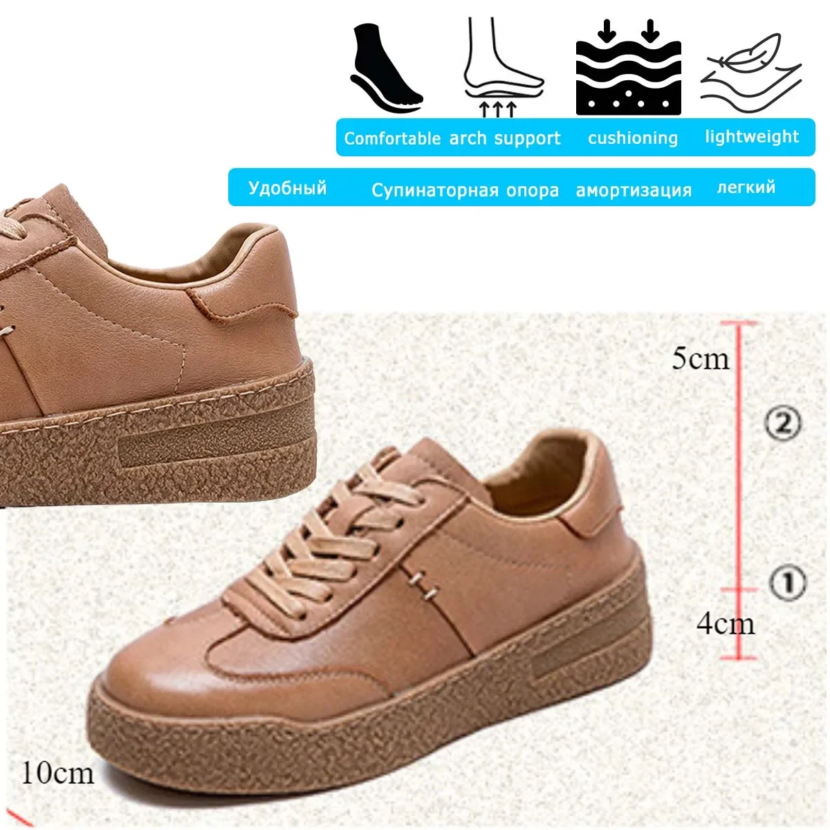 Koznoy 4cm cuero genuino de vaca señoras cómodas chica Preppy Mary Jane primavera otoño plataforma moda zapatillas gruesas zapatos vulcanizados