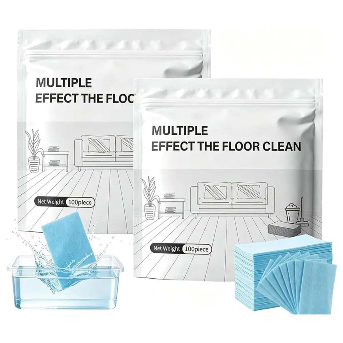 2026 Trend 200 Pcs Floor Cleaning Tablets, Floor Cleaning Tablets Multi- , Effect the Floors Clean for Hardwood, Tile