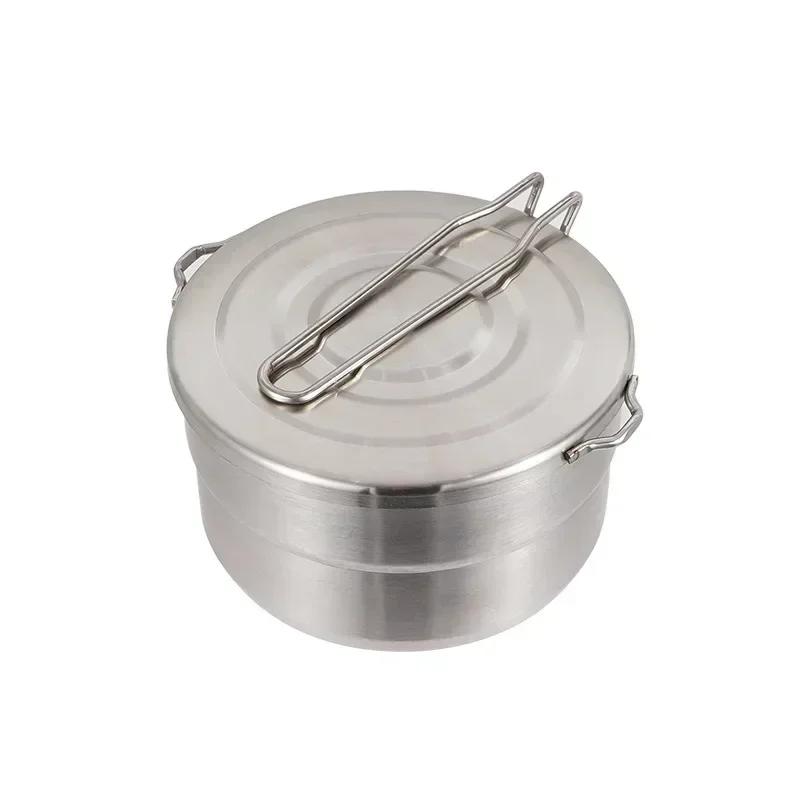 

304 Stainless Steel Lunch Case, Camping Pot, Tableware for Outdoor, Backpacking, Hiking, Fishing, Picnic, Outdoor