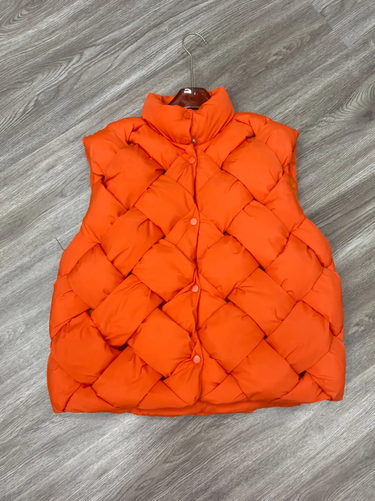 Lightweight Zip Padded Vest for Women Stand Collar Half-Sleeved Bodywarmer Sleeveless Single Breasted Vest Spring Overcoat