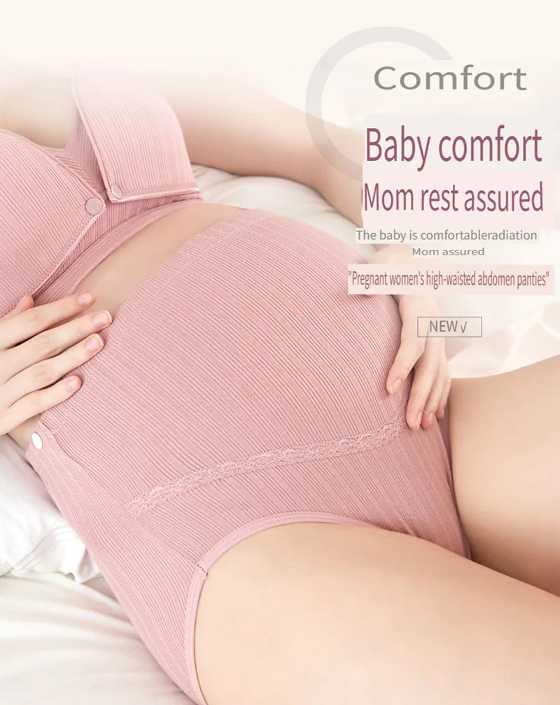 

Maternity Panties Women's High Waist Full Belly support Panties Comfortable Breathable Pregnancy Panties M-3XL