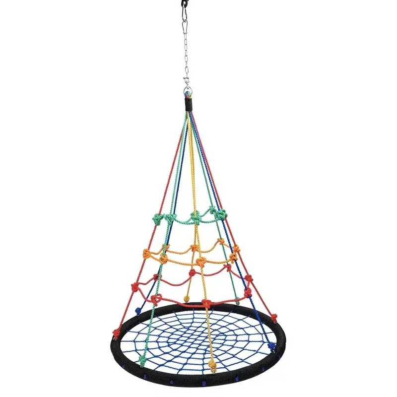 110cm Outdoor Garden Swing Chair Set Colorful Green Tree Steel Hammock for Kids Large Sports Entertainment