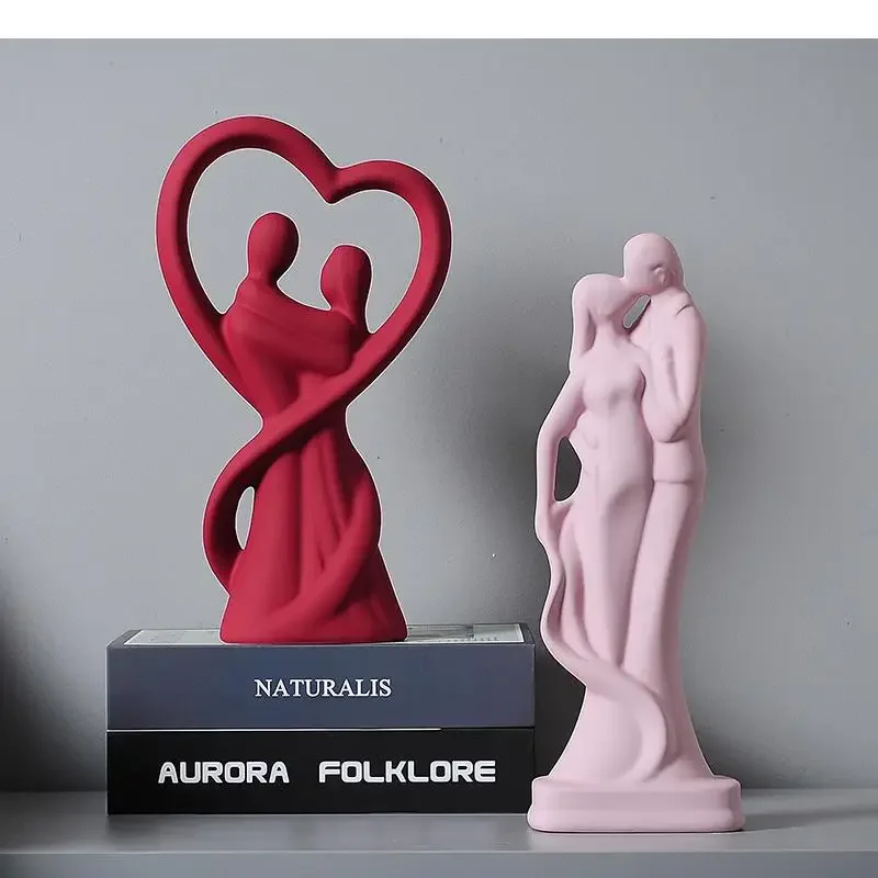

#For Modern Multicolor Ceramics A Pair Couples Abstract Figures Valentine's Day Present Wedding Gifts Crafts Statue Home Decorat