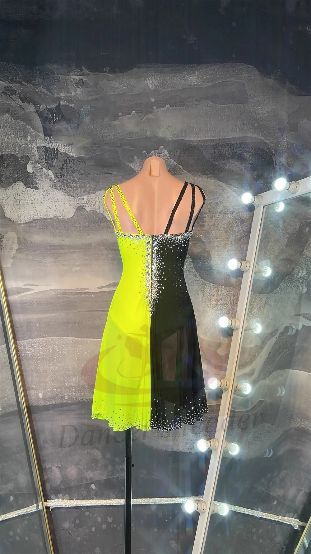 Latin Dance Adult And Children'S Dress High-End Custom Splicing Color Mesh Cha Cha Tango Women'S Professional Clothing