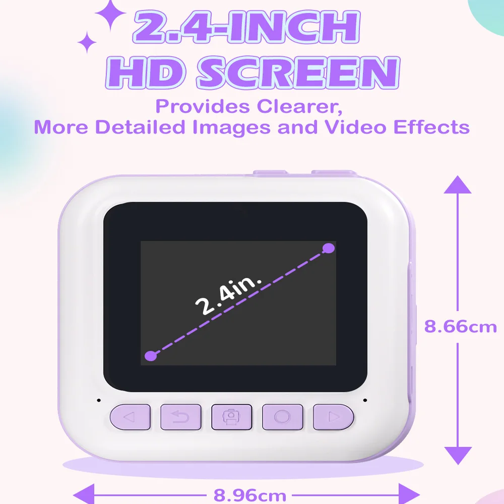 Fotocamera digitale per bambini per la fotografia foto con stampa istantanea fotocamera per bambini Mini stampante termica Video giocattoli