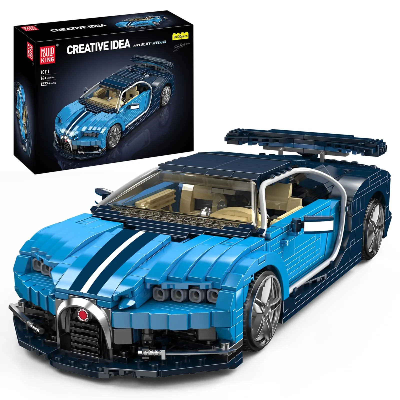 

Mould King 10111 Exotic Super Car Building Blocks Kit (1222pcs) - Detailed Scale Model for Adult Builders, Collector Display