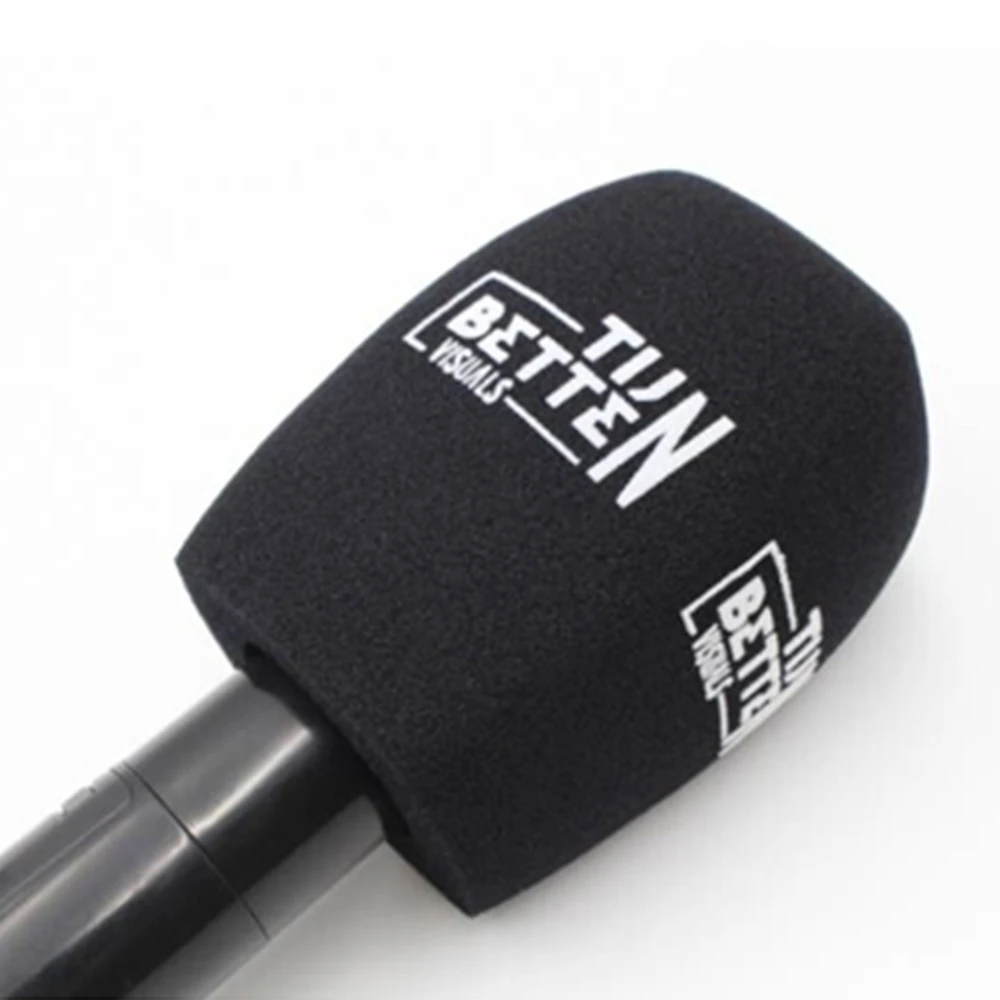 Personalised Logo for Flocked Mic Foam Windscreen Square Windshields fit for Sennheiser Handheld Handheld Dynamic Microphones