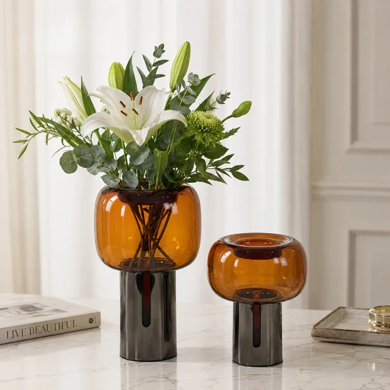 Split Glass Vase, Flowerpot, Desk Decoration, Flower Arrangement, Creative Hydroponic Vase, Room Aesthetic Decoration