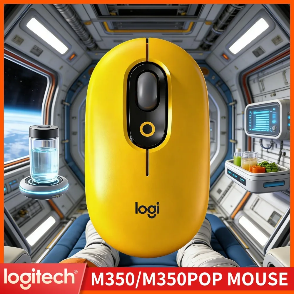 Logitech M350 POP Wireless Mouse 3 Buttons Optical Sensor Slim Compact Quiet Operation For PC Mac Laptop Office Use