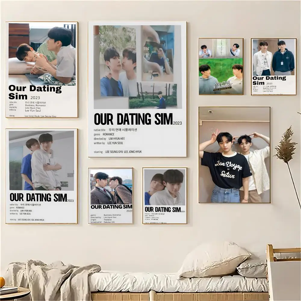 TV Series Our Dating Sim Poster Self-adhesive Decal Living Room Bedroom Party Bar Decor Moisture-proof Fade-resistant