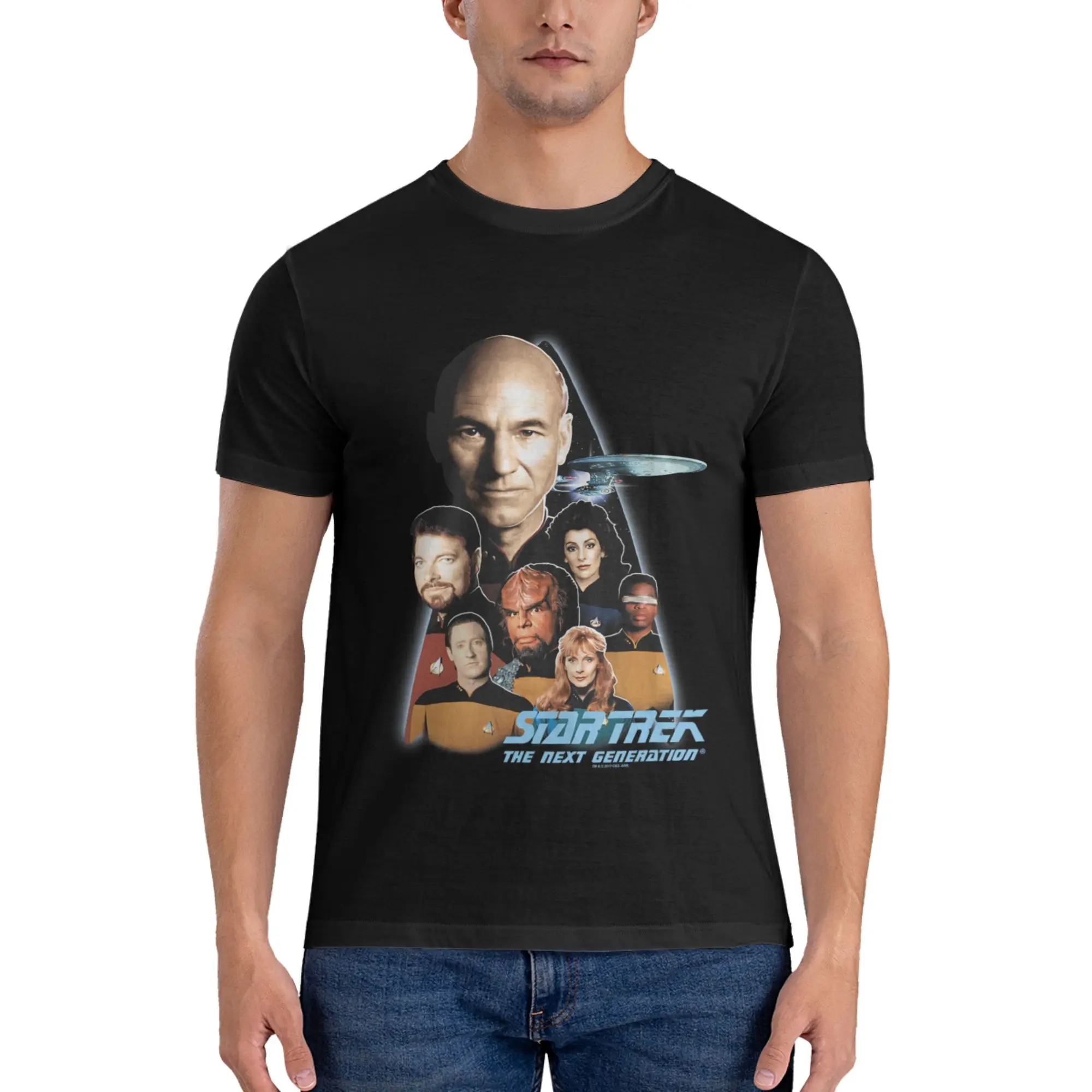 1 Stück Next Generation Novelty T-Shirt aus 100 % Baumwolle, Star Treks Tees Tops für Herren – Detail 3