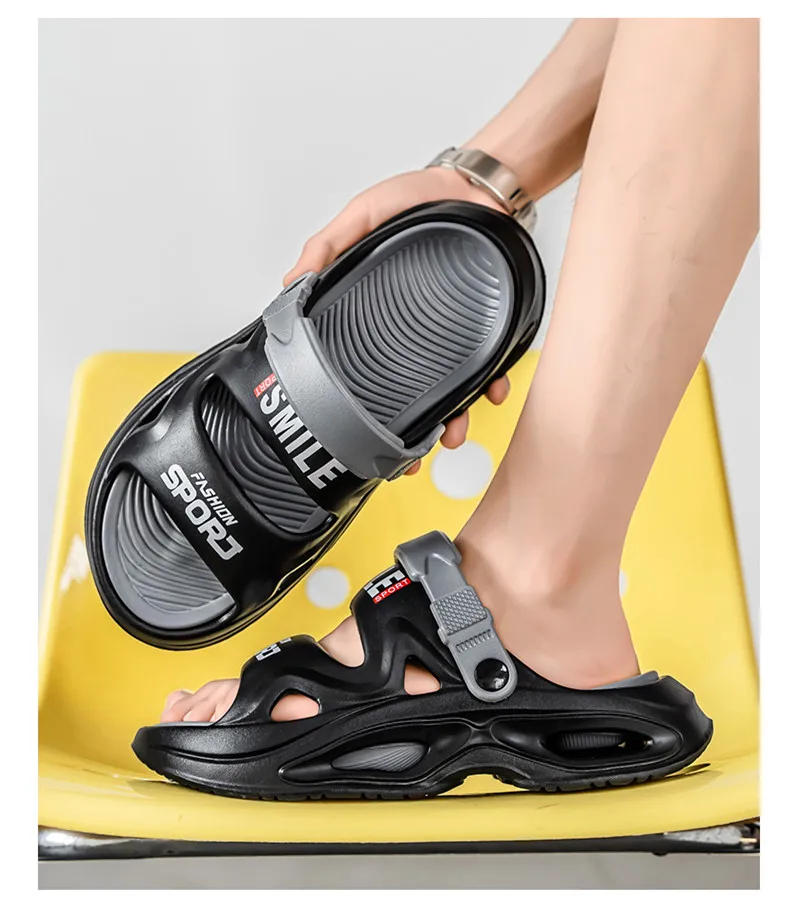 Herren-Hausschuhe, neue Sommer-EVA-Sandalen mit weicher Sohle, Plattform-Sandalen für drinnen und draußen, zum Gehen, Strandschuhe, Flip-Flops, Herrenschuhe – Detail 15
