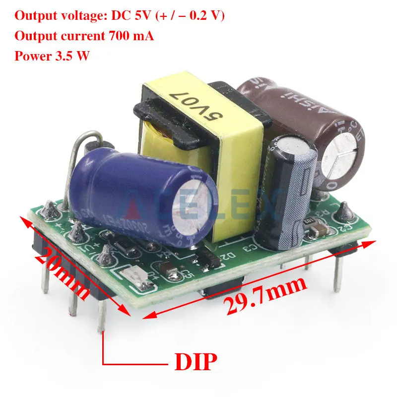 AC-DC 3.3V/5V/12V Precision Buck Converter AC 220v to 5v DC step down Transformer power supply module 1A 12W