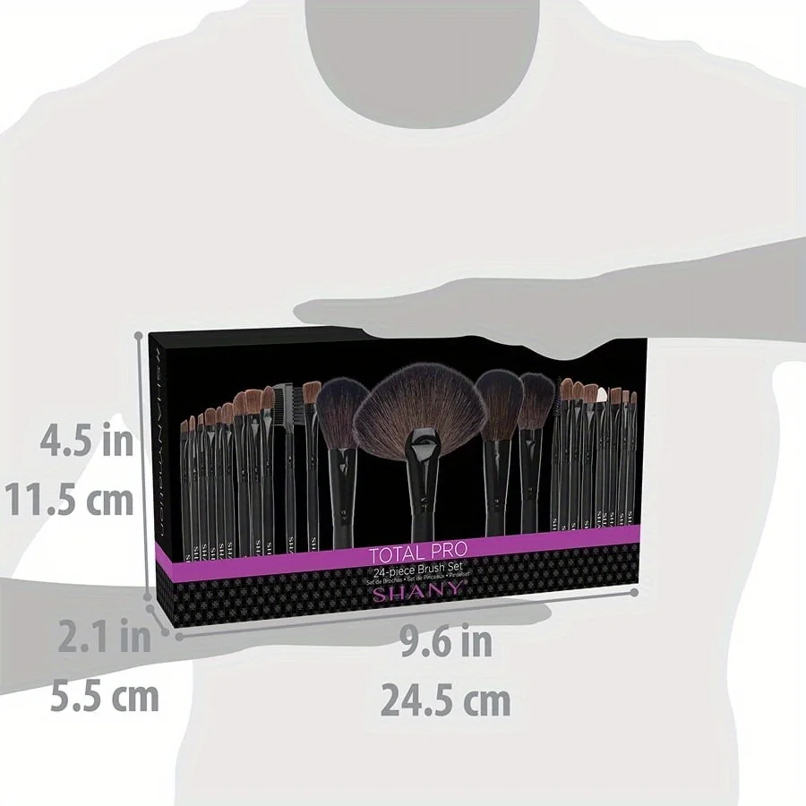 다재다능한 24피스 메이크업 브러쉬 세트에는 합성 강모 브러쉬 1세트와 여행용 파우치가 포함되어 있습니다. 메이크업 브러쉬 세트
