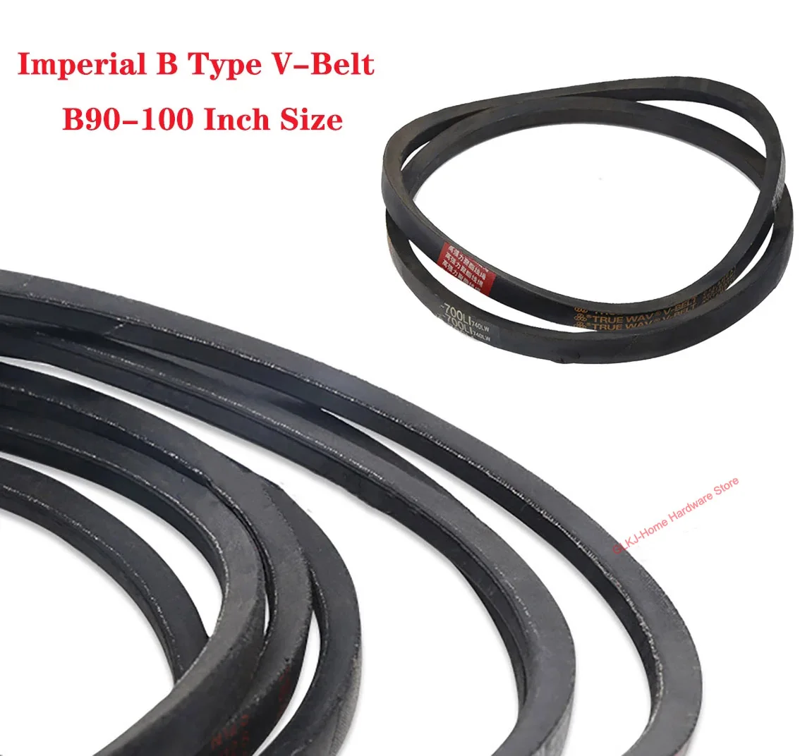 

1Pcs B90/91/92-100 Inch Size Black Rubber Triangle Belt B Type V-Belt Industrial Agricultural Mechanical Transmission Belt