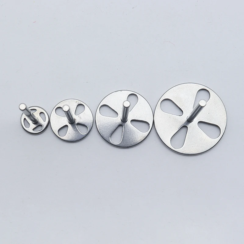 Nieuw! Rvs Schuurpapier Disc 3/32 "Ronde Metalen Schijf Nail Boren Accessoires 10mm,15mm, 20mm,25mm,,30mm 35mm