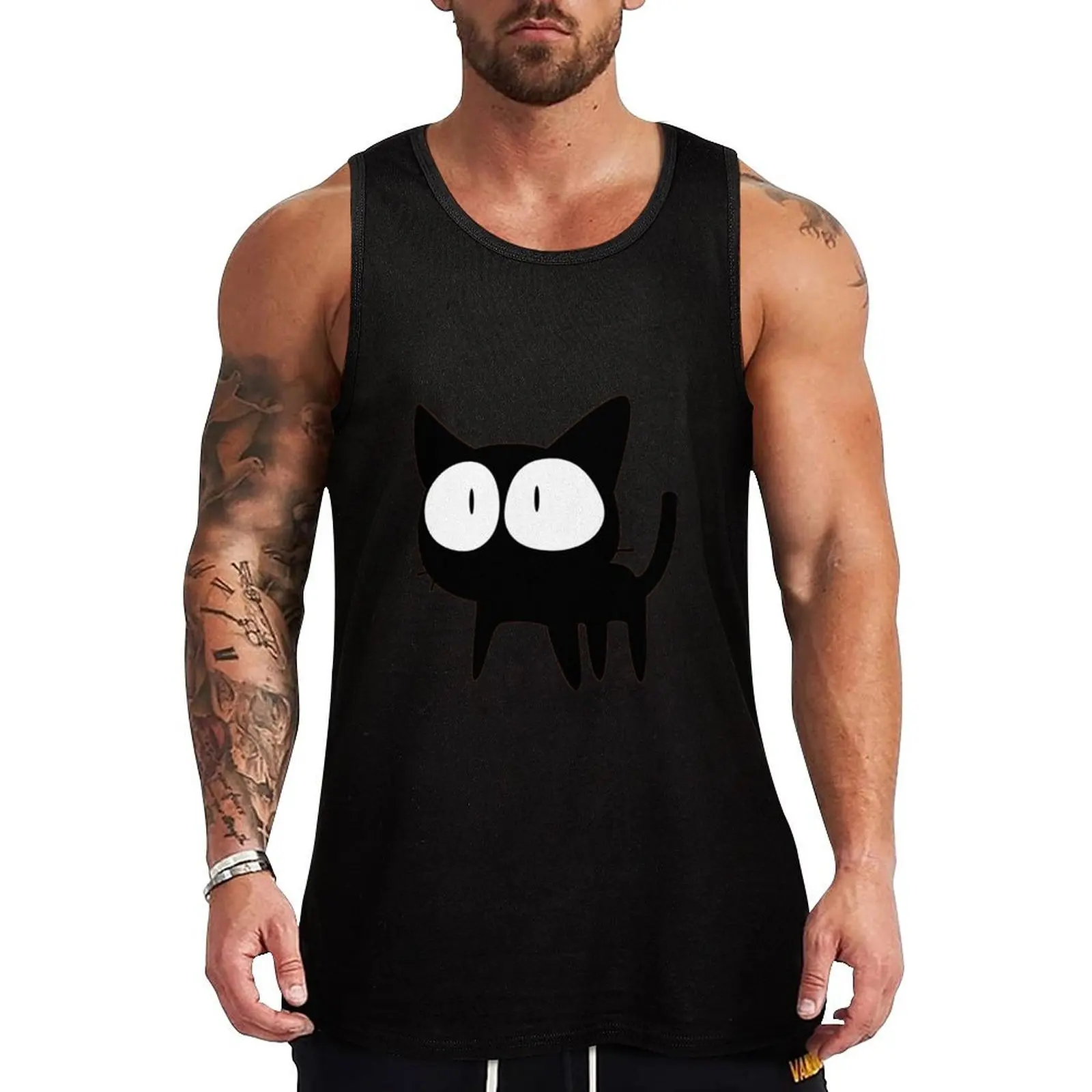 

FLCL Cat Tank Top summer clothes man 2025 summer Men's tops gym t shirt men muscular man