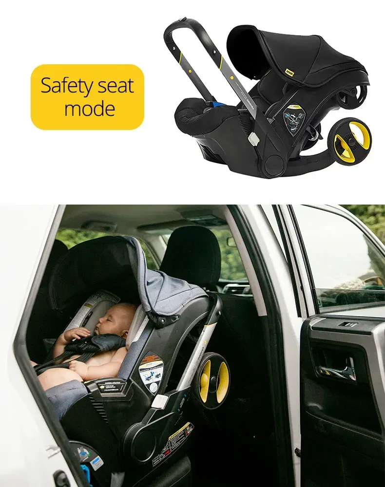 Multifunctional Baby Stroller 4-in-1 High Landscape Folding Travel Stroller Newborn Two-way Seat Four-wheeled Baby Stroller
