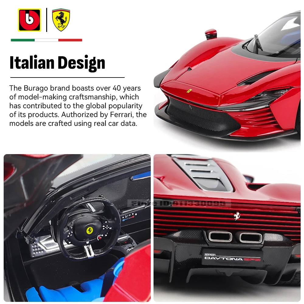 Bburago 1:18 Ferrari DAYTONA SP3 Exquisite gift box Car Model Boy