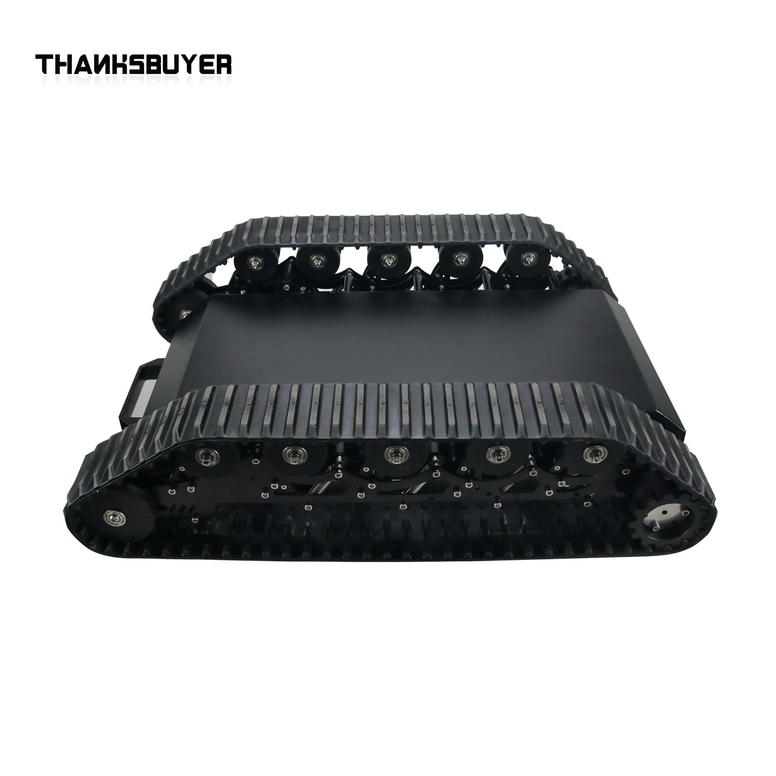 Thanksbuyer TR500 Heavy-Duty Tracked Robot Chassis Tank Chassis Assembled Shock Absorption Load 50KG Control DC Motor