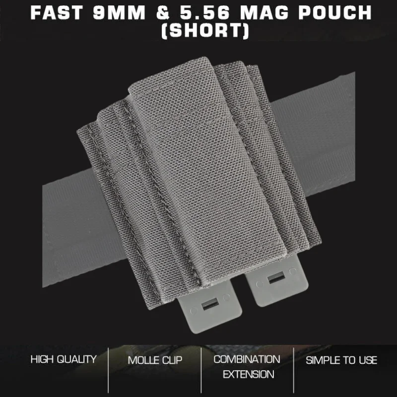 

FAST Hunting 9MM &5.56 Mag Pouch | Short Dual-Size Mag Carrier | For Wilderness Adventure Accessories
