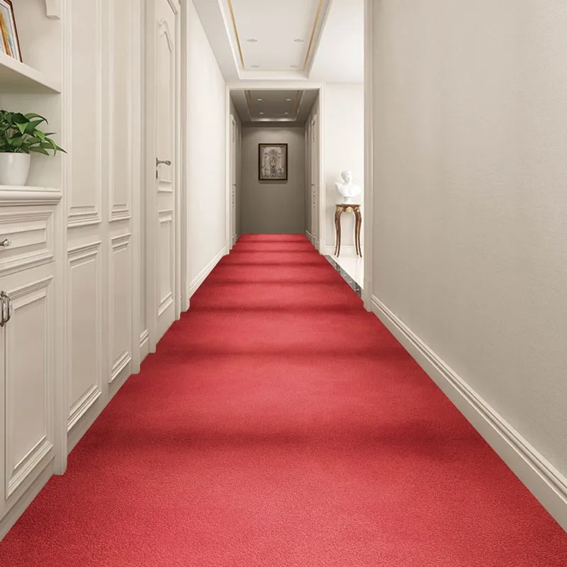 

Reese Vignetting Red Velvet Pattern Veranda Long Carpet Runner Rugs Lint-free Hallway Corridor Aisle Celebration Wedding Decor