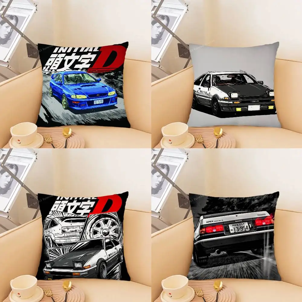 Anime Initial D Pillow Case Fashion Square Pillowcase Bedroom Sofa Room Ins Decoration Leisure