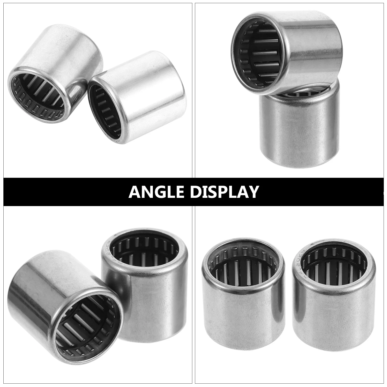 

2 pcs Needle Roller Bearings Drawn Cup Thin-Walled Outer Ring High Load Capacity Pre-Lubricated For Restricted Spaces Industrial