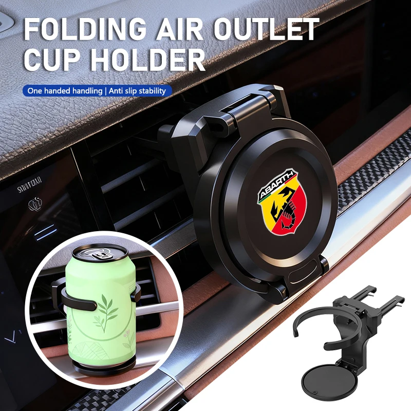Soporte para vasos para coche, soporte para bebidas con salida de aire, soporte plegable para bebidas, para Abarth FIAT FR 500 Punto Ducato Palio Bravo Doblo