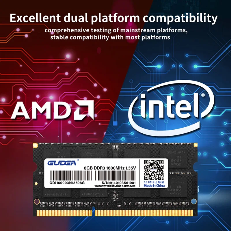 GUDGA Ram DDR3 Meomry SODIMM 4gb 8gb Memoria1600MHz For Laptop Notebook Computer Accessories
