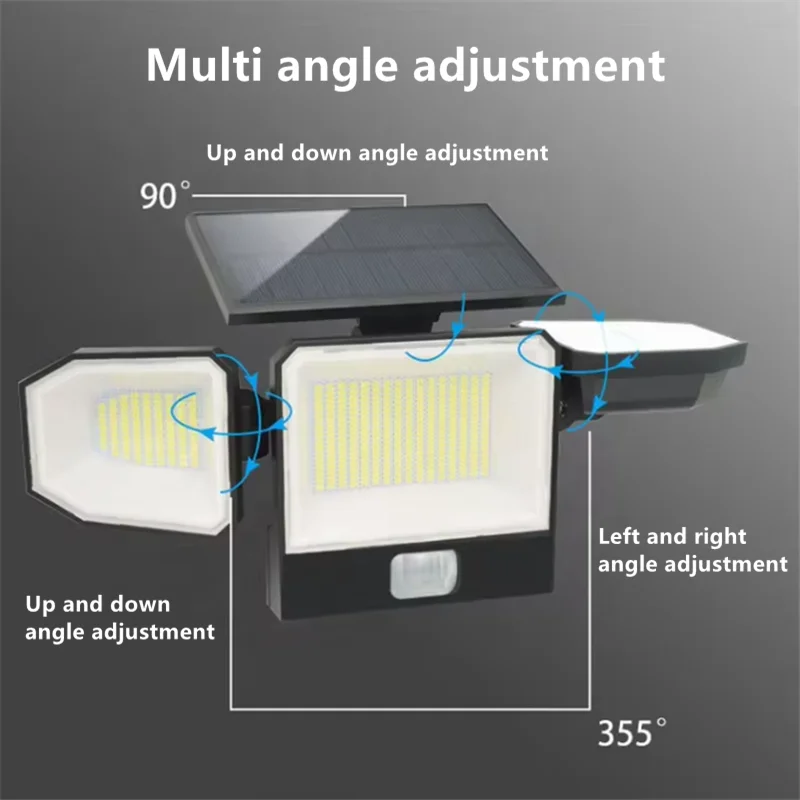 440 LED Solar Light PIR Motion Sensor Outdoor Solar Lamp IP65 Waterproof Wall Light Solar Sunlight Powered Garden street light