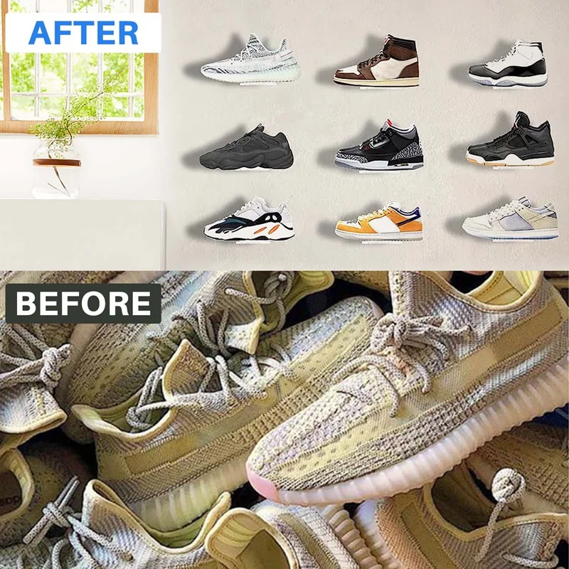Floating Shoe Display,Shelves Wall Mount Levitating Shoe Display Stand For Sneaker Collection Or Shoes Box