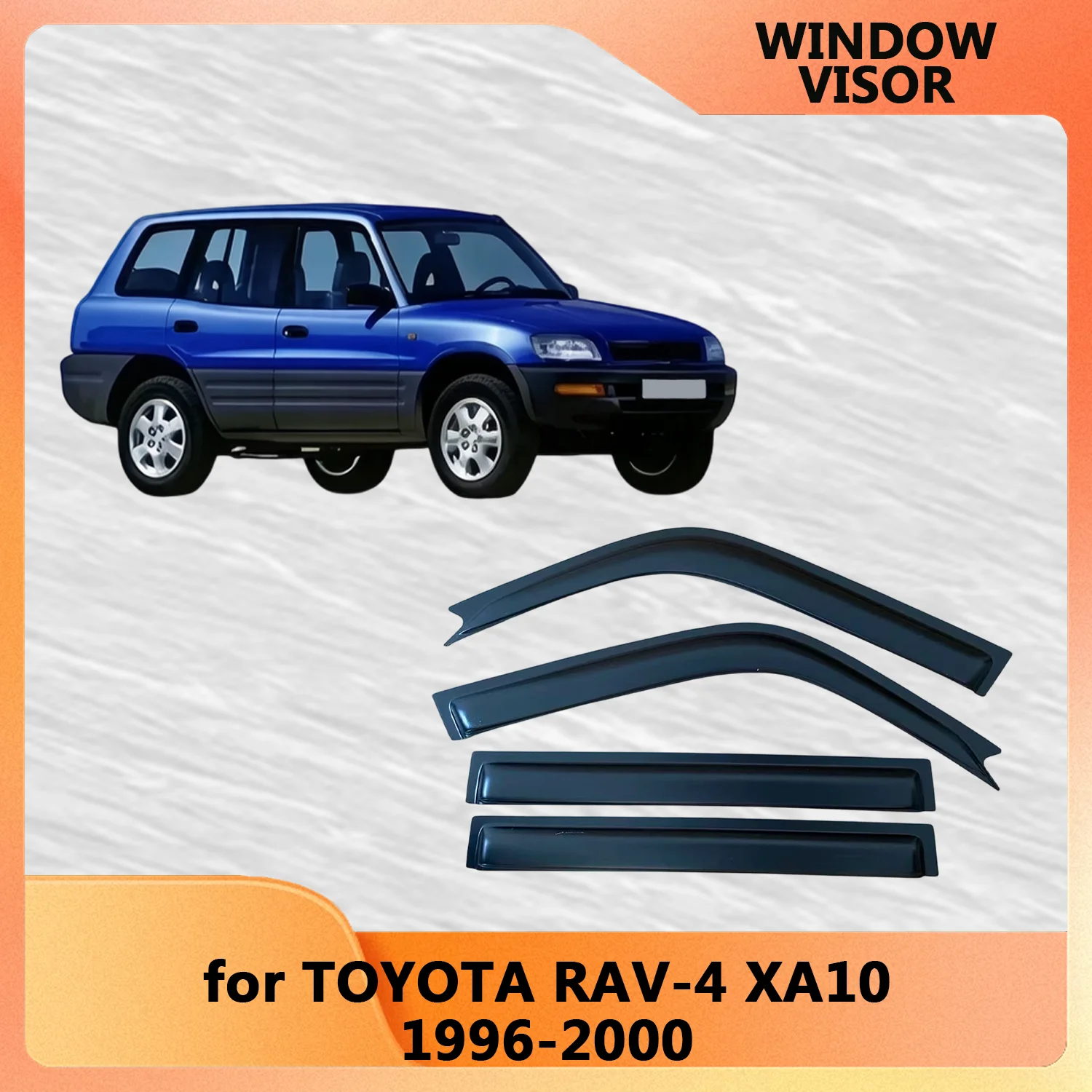 

Window Visor for TOYOTA RAV-4 XA10 1996 1997 1998 1999 2000 5-door Weathershied Door Visor Wind Sun Rain Guards Side