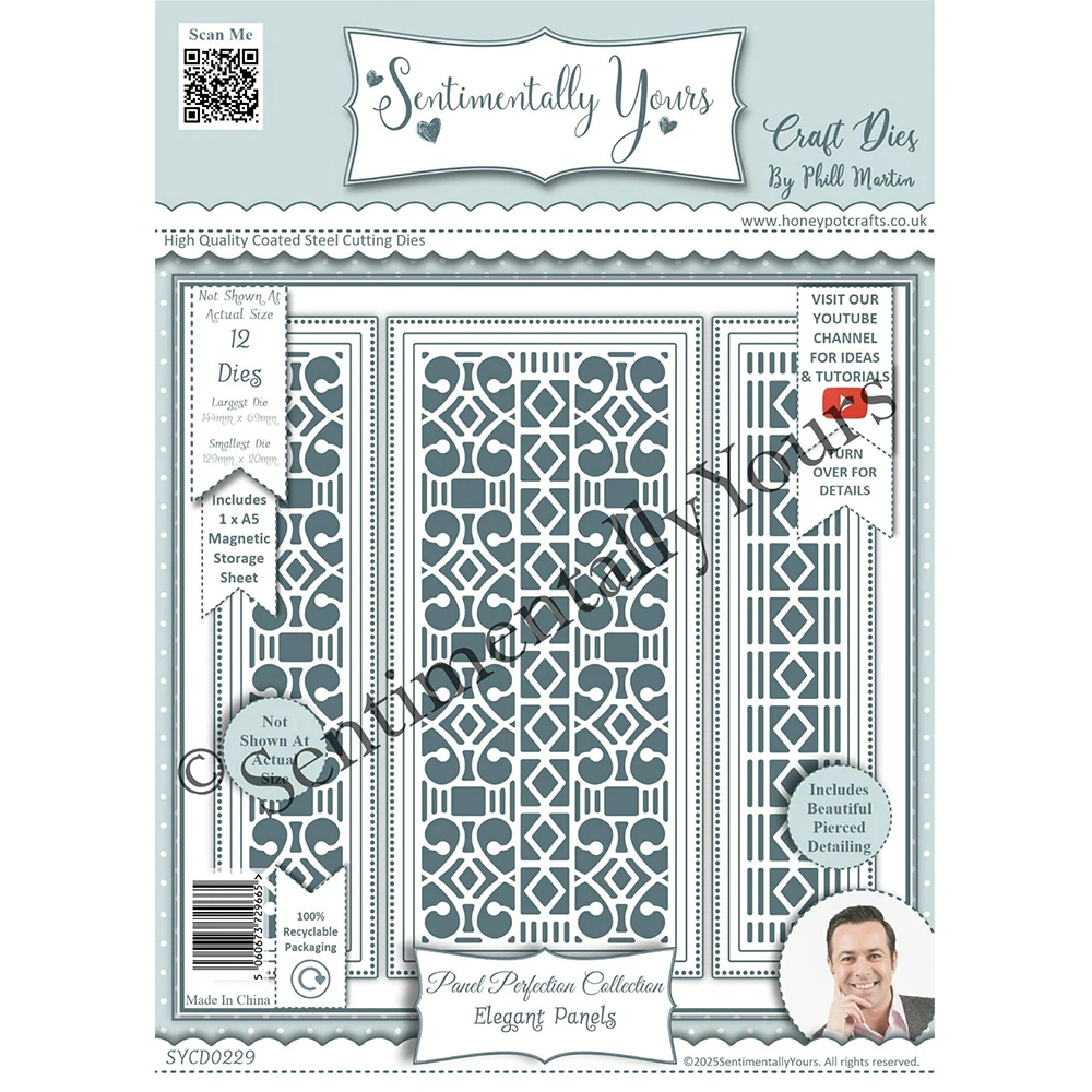 

2025 New Metal Cutting Dies Elegant Panels A5 Die Set DIY New Year Christmas Gift Greeting Card Paper Carft Die Stencil Handmade