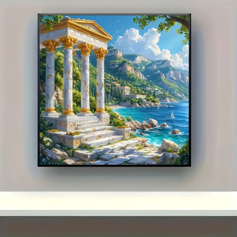 

500/1024PCS Jigsaw Puzzles Temple of Poseidon At Cape Sunion, Greece Puzzle Modern Home Decor As A Holiday Gift for Friends