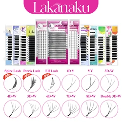 LAKANAKU Manga Anime Spire Feather Shaped Premade Fans Eyelashes Eyelashes Extension Cilios YY/3DY/4D/5D/6D/8D False Eyelashes