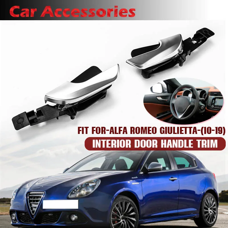 Car Interior Door Handle Chrome Silver For Alfa Romeo Giulietta 2010-2019 156092167 156092165 Front Rear Left/Right