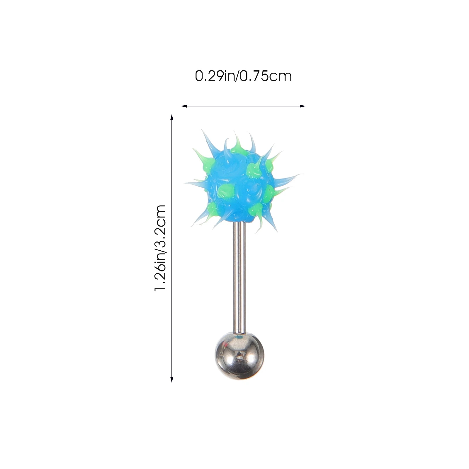 10Pcs Body Piercing Jewelry Decor Tongue Studs Bright Color Unique Design Safe for Sensitive Skin Fashion Accessory Long Wearing