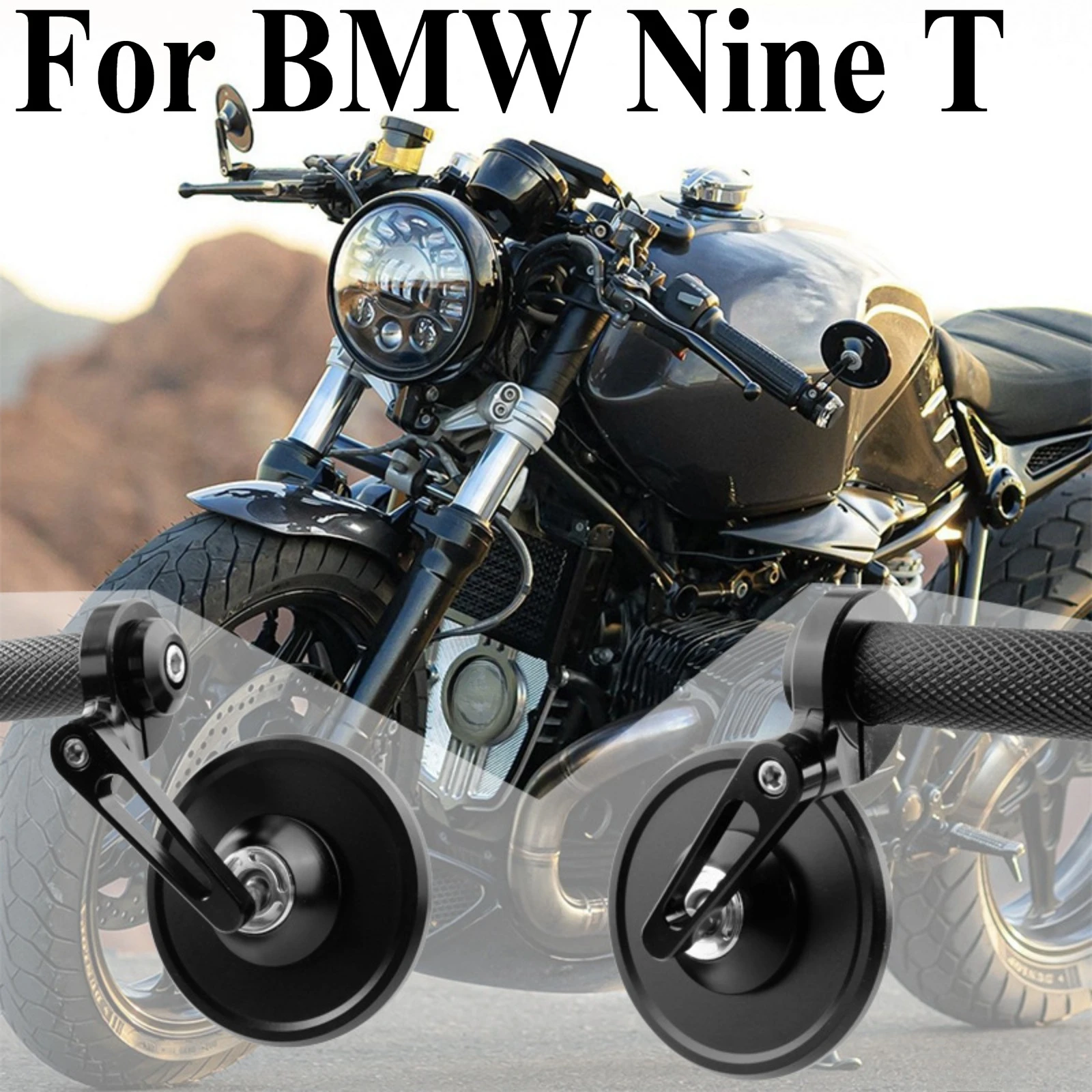 

For BMW Nine T CNC Aluminum Alloy Modified Handlebars Mirror Dedicated Rearview Side Mirror Motorcycle Dedicated Accessories