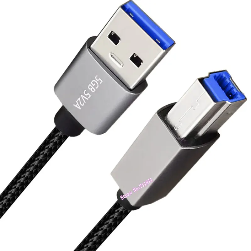5V2A High Speed A Male to B Male USB 3.0 Cable Line For Scanner Printer External Hard Driver Usb3.0 A to B Male Data Line Wire