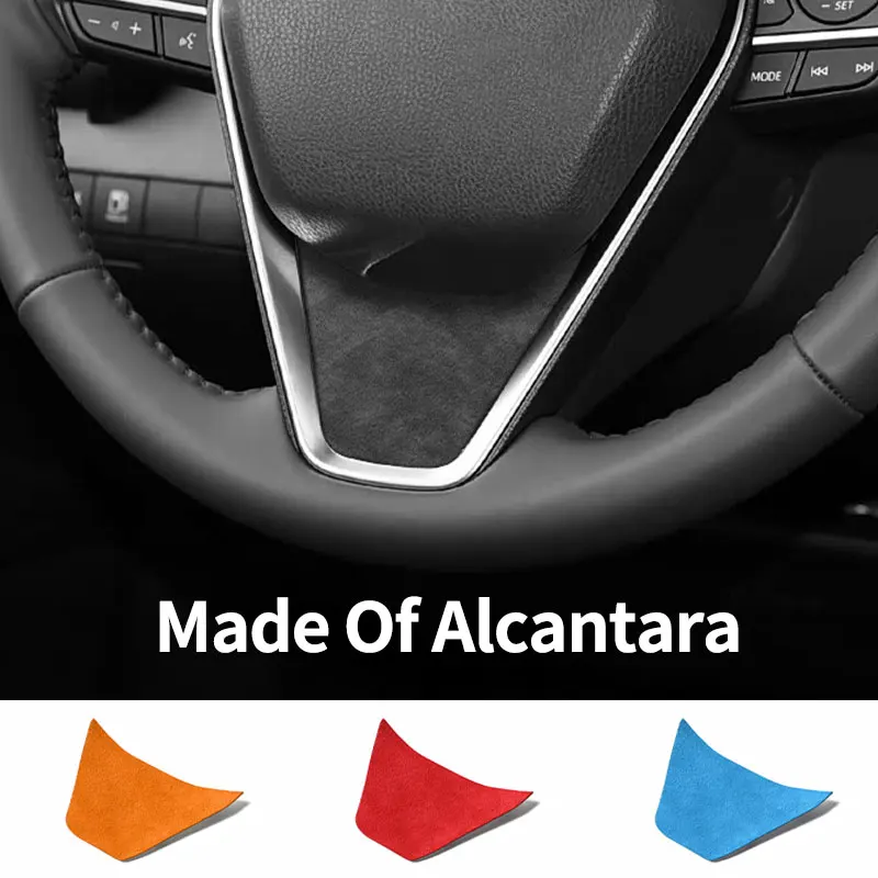 

For Toyota Camry (2018-2024) Steering Wheel Panel Trim Stickers Anti Scratch Car Interior Tuning Accessories Made of Alcantara