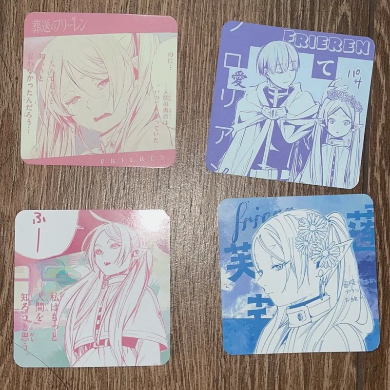 4Pcs/Pack Anime Cartoon Fans Collection Character Card Birthday Gift