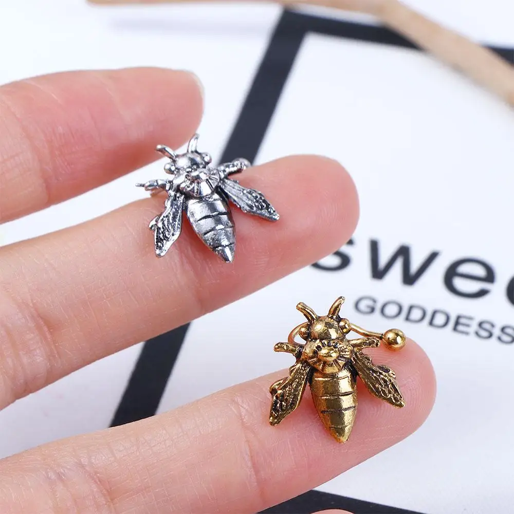 Vintage Party Insect Gifts For Women Bee Gold Silver Color Clip Earrings Jewelry Stud Earrings Ear Cuffs