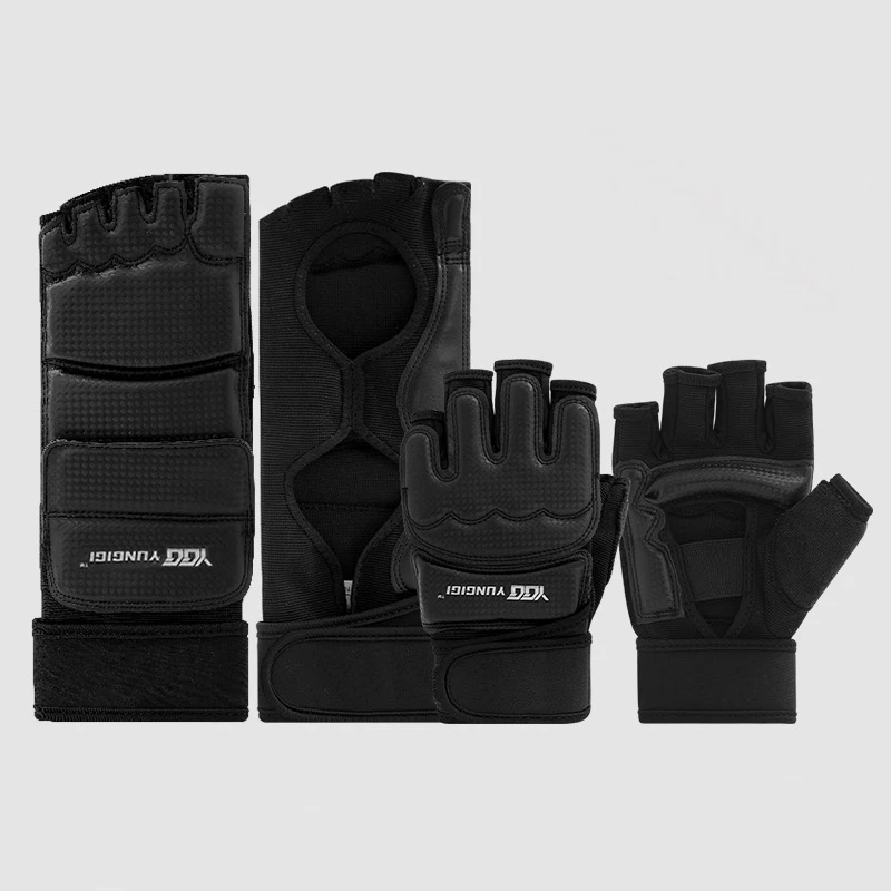 Taekwondo Gloves Foot Guards EVA Padded Protective Gear PU Leather Hand and Foot Protection for Martial Arts Kickboxing Training