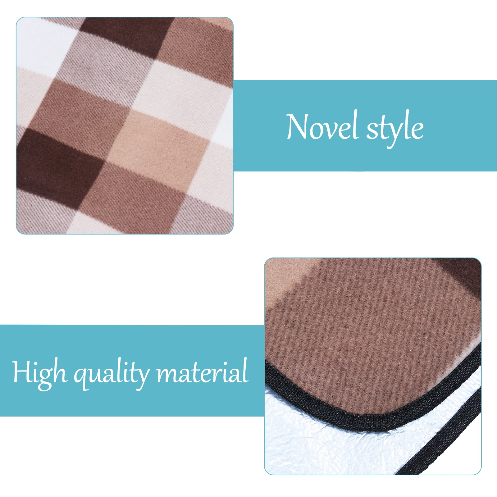 

Moisture-proof Pad Picnic Blanket Outdoor Mat Beach Camping Ground Cushion Coffee Color Foldable Thickened Velvet For Family