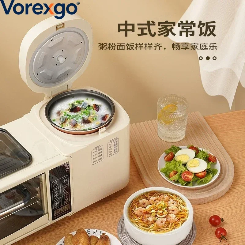 Multifunctional Frying Hot Pot Electric Oven Rice Cooker 4-in-1 Sandwich Machine Internet Celebrity Breakfast Machine