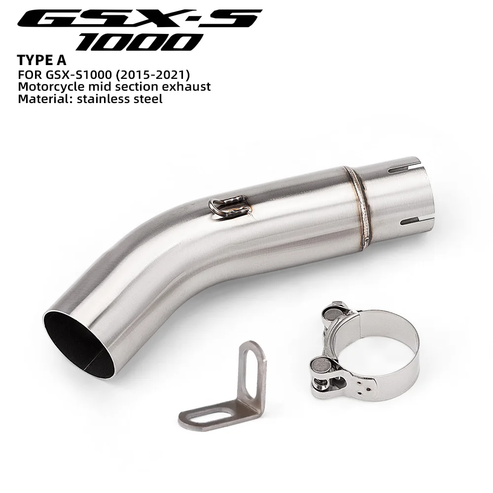 Slip On For GSX-S 1000 GSX S1000 2015 - 2021 Motorcycle Exhaust Escape Modify Link pipe Connect 51mm Muffler