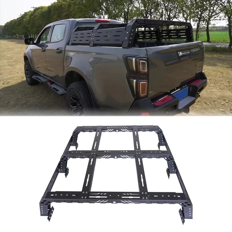 Customize Lightweight Aluminum Pickup Truck Pickup Canopy Camper Tent Triple Fold Lid Roller Blind Flat Cover Tray
