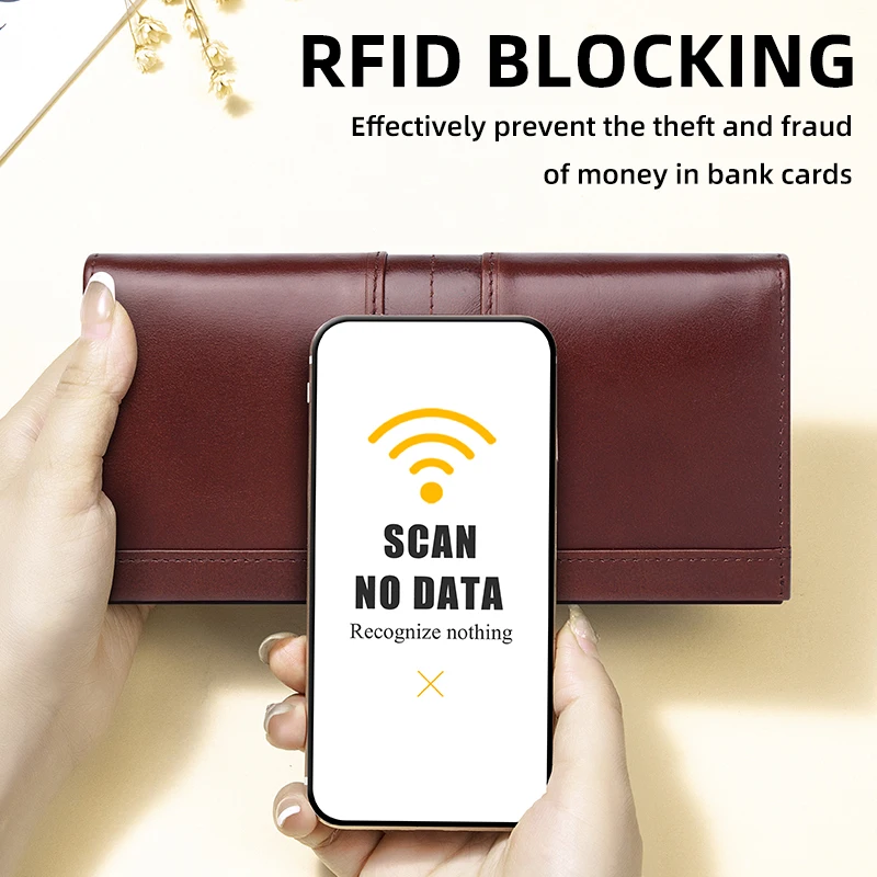 SCHLATUM Women Leather  Wallet Long Multifunction Business Card Holder Purse Brand Fashion Female Purse