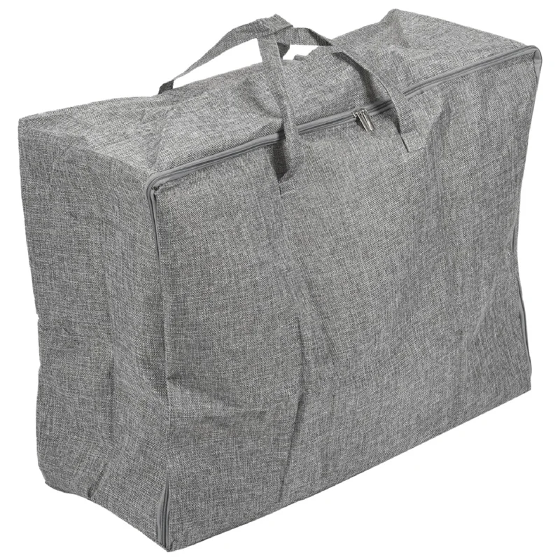 HFES 105L Sacos de armazenamento extra grandes Bolsa organizadora-2 pacotes-tecido de linho resistente e à prova de umidade, bolsa de transporte, bolsa de roupas para cama